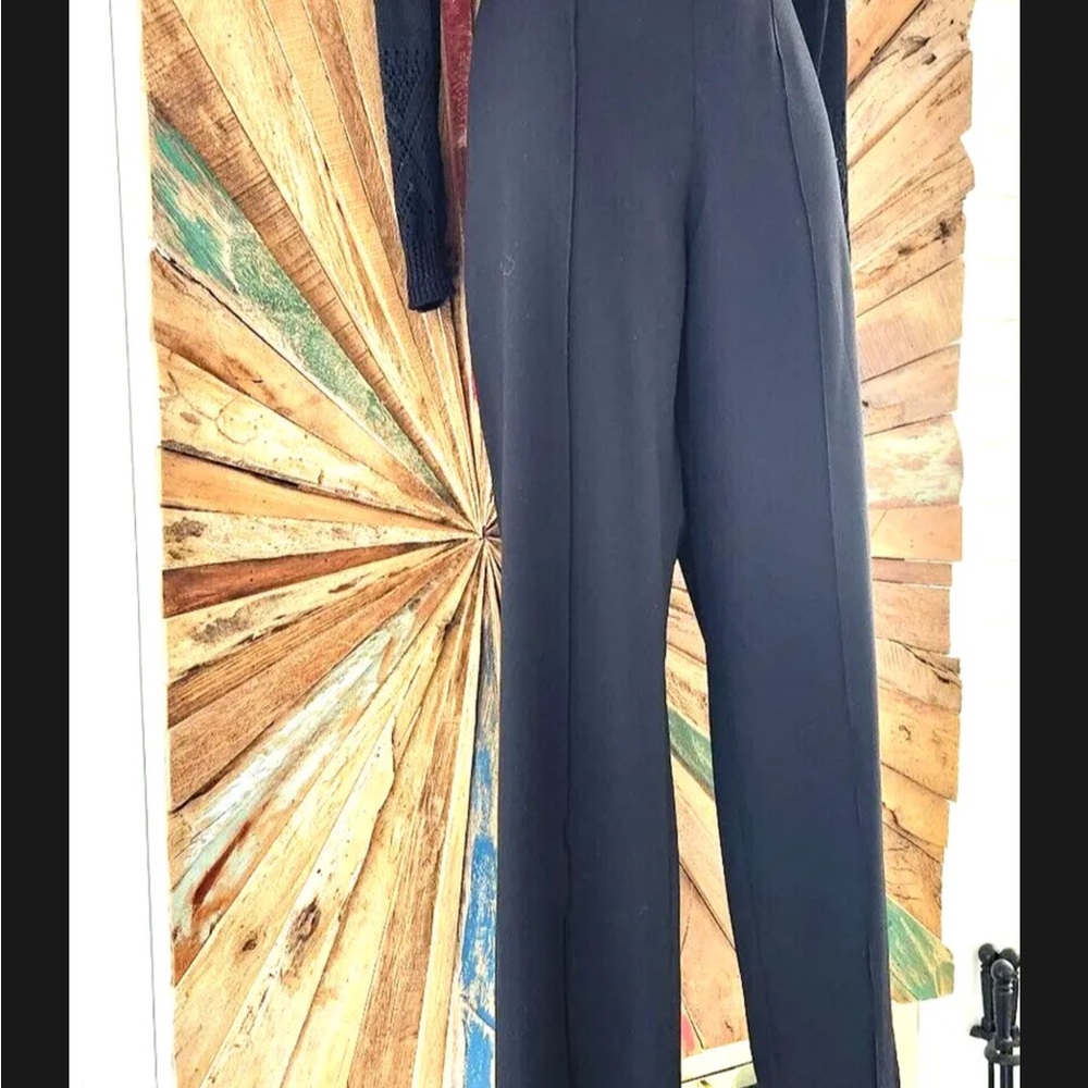 VTG Escada by Margaretha Ley high waist straight leg black wool pants Size 44
